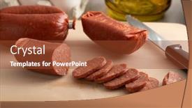  Presentation with halal - Slides with slices-of-traditional-turkish-halal background and a tawny brown colored foreground