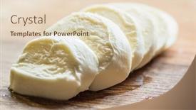 Presentation with mozzarella cheese - PPT layouts featuring slices-of-water-buffalo-cheese background and a lemonade colored foreground