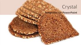  Presentation with bread - PPT layouts enhanced with slices-of-wholewheat-bread-isolated background and a coral colored foreground