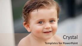  Presentation with 4 years old children and doctor - Amazing PPT layouts having slick - beautiful baby one years old backdrop and a coral colored foreground