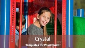  Presentation with playground - Amazing presentation design having the children's slide backdrop and a tawny brown colored foreground