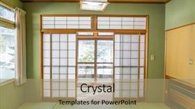  Presentation with japanese style - Audience pleasing slide deck consisting of slide buildings - japanese style room backdrop and a coral colored foreground