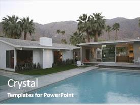 Slide Buildings View Of Swimming Pool PPT template 41 | CrystalGraphics