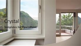  Presentation with living room - Amazing slide set having slide design - architecture empty living room backdrop and a light gray colored foreground