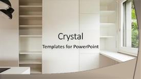  Presentation with 3d abstract architecture white - Slide deck featuring slide design - architecture white domestic kitchen background and a  colored foreground