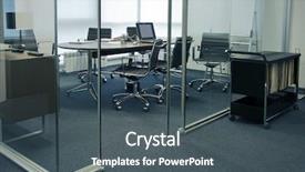  Presentation with interior - Slide deck featuring slide design - modern office interior photo background and a dark gray colored foreground