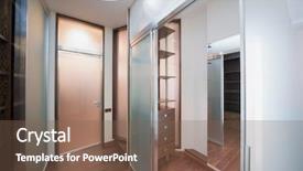  Presentation with flooring - Slide deck having slide design - small antechamber with wooden parquet background and a violet colored foreground