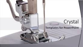  Presentation with sewing needle - Theme having slide dog - close up macro detail background and a  colored foreground