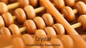  Presentation with old - Slide set consisting of slide number - old abacus close up background and a gold colored foreground