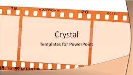  Presentation with black and white film strip - PPT theme with slide number - photo film isolated on white background and a lemonade colored foreground