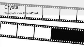  Presentation with film strips - Colorful theme enhanced with slide number - two strips of 35mm film backdrop and a light gray colored foreground