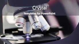  Presentation with microscope - Amazing PPT layouts having slide pharmaceutics - microscope close up backdrop and a tawny brown colored foreground