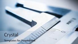  Presentation with blur - PPT theme with measurement gauge - silver trammel on blur backgruond background and a light blue colored foreground