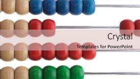  Presentation with budget - Slides consisting of budget slide - simple abacus to calculate all background and a coral colored foreground