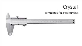  Presentation with steel - Slides featuring slide gauge - steel trammel on a white background and a white colored foreground