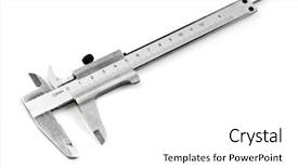  Presentation with precision - Presentation theme enhanced with vernier calipers trammel - tool background and a white colored foreground