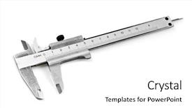 Presentation with precision - Cool new PPT theme with trammel - tool for precision measuring backdrop and a white colored foreground