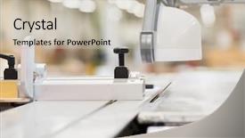  Presentation with woodworking - Presentation theme consisting of industry concept - sliding panel saw background and a  colored foreground