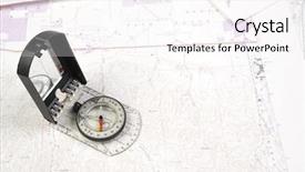  Presentation with maps - Amazing slides having topographical maps of an area backdrop and a sky blue colored foreground