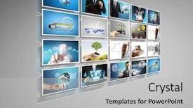  Presentation with photo album - Cool new presentation design with slide shows - digital photo album new technology backdrop and a  colored foreground