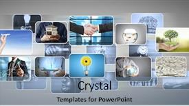  Presentation with photo album - PPT theme enhanced with slide shows - digital photo album new technology background and a  colored foreground