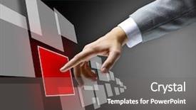  Presentation with choice - Amazing presentation theme having select choice men - hand on the flow backdrop and a gray colored foreground