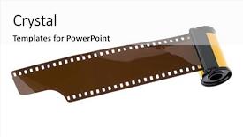  Presentation with camera film - Audience pleasing theme consisting of slide theme - nostalgic camera film with copy backdrop and a  colored foreground