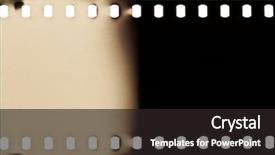  Presentation with film strip - Audience pleasing slides consisting of slide video - blank grained film strip texture backdrop and a dark gray colored foreground