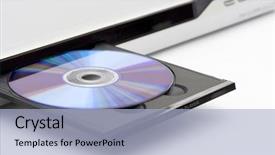  Presentation with golf player playing - Theme enhanced with slide video - dvd player background and a light blue colored foreground