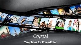 Presentation with film strip - Beautiful PPT layouts featuring slide video - film strip with colorful vibrant backdrop and a dark gray colored foreground