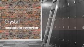  Presentation with 3d character sliding - Audience pleasing slide set consisting of slidebooks - cabinets with sliding ladder backdrop and a  colored foreground