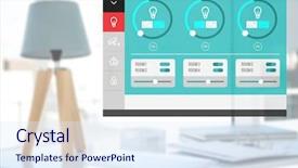  Presentation with automation system - Beautiful slides featuring slider bar - digital composite of home automation backdrop and a sky blue colored foreground