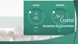  Presentation with home security camera - Colorful PPT layouts enhanced with slider bar - digital composite of home security backdrop and a ocean colored foreground