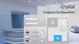  Presentation with automation system - PPT layouts consisting of slider bar - digital composite of office automation background and a light gray colored foreground