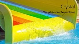 Presentation with water park - Slides consisting of sliders - colorful slider in water park background and a  colored foreground