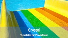  Presentation with inflatable water park - Colorful slides enhanced with sliders - colorful slider in water park backdrop and a  colored foreground