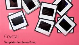  Presentation with slides - Audience pleasing slide set consisting of slides-on-a-pink-table backdrop and a coral colored foreground