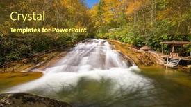  Presentation with looking glass - Cool new PPT layouts with sliding-rock-falls-on-looking backdrop and a tawny brown colored foreground