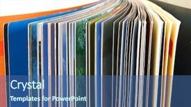  Presentation with spread - Beautiful PPT layouts featuring slightly spread pages of a color booklet backdrop and a ocean colored foreground