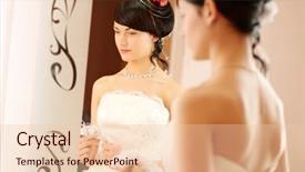  Presentation with hair dress - Cool new PPT theme with woman with good hair dress backdrop and a lemonade colored foreground