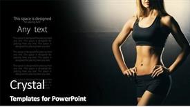  Presentation with slim body - Presentation design featuring slim-fitness-model background and a black colored foreground