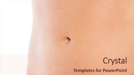  Presentation with slim belly - Amazing theme having slim nude young woman belly backdrop and a coral colored foreground