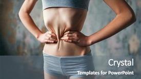  Presentation with anorexia - Audience pleasing PPT theme consisting of slim waist weight loss anorexia backdrop and a gray colored foreground