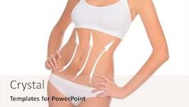  Presentation with slim body - Theme having plastic surgery conceptual - slim woman body background and a lemonade colored foreground