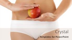  Presentation with white and black woman climbing ladders - PPT theme with slim woman isolated on white background background and a soft green colored foreground