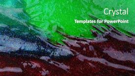  Presentation with blue green - Slides with slime-background-glossy-texture background and a shamrock green colored foreground