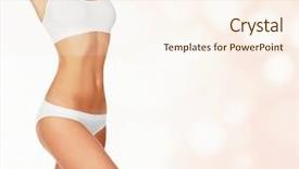  Presentation with abstract circles - Beautiful theme featuring slimming - slim woman against abstract background backdrop and a cream colored foreground