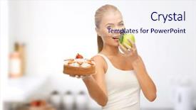  Presentation with diet low carb concept healthy - Slides with slimming and diet concept - happy background and a  colored foreground