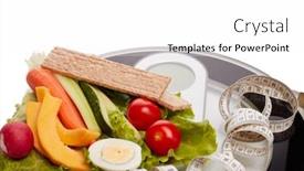  Presentation with weight control - PPT layouts having slimming-diet-and-control background and a white colored foreground