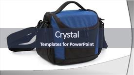  Presentation with white black grafitti - Amazing theme having sling shot - black backpack isolated on white backdrop and a  colored foreground